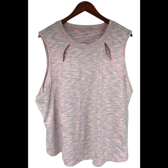 zuda Spacedye Knit Tank with Seaming Detail Mauve Multi - Regular - Picture 1 of 1